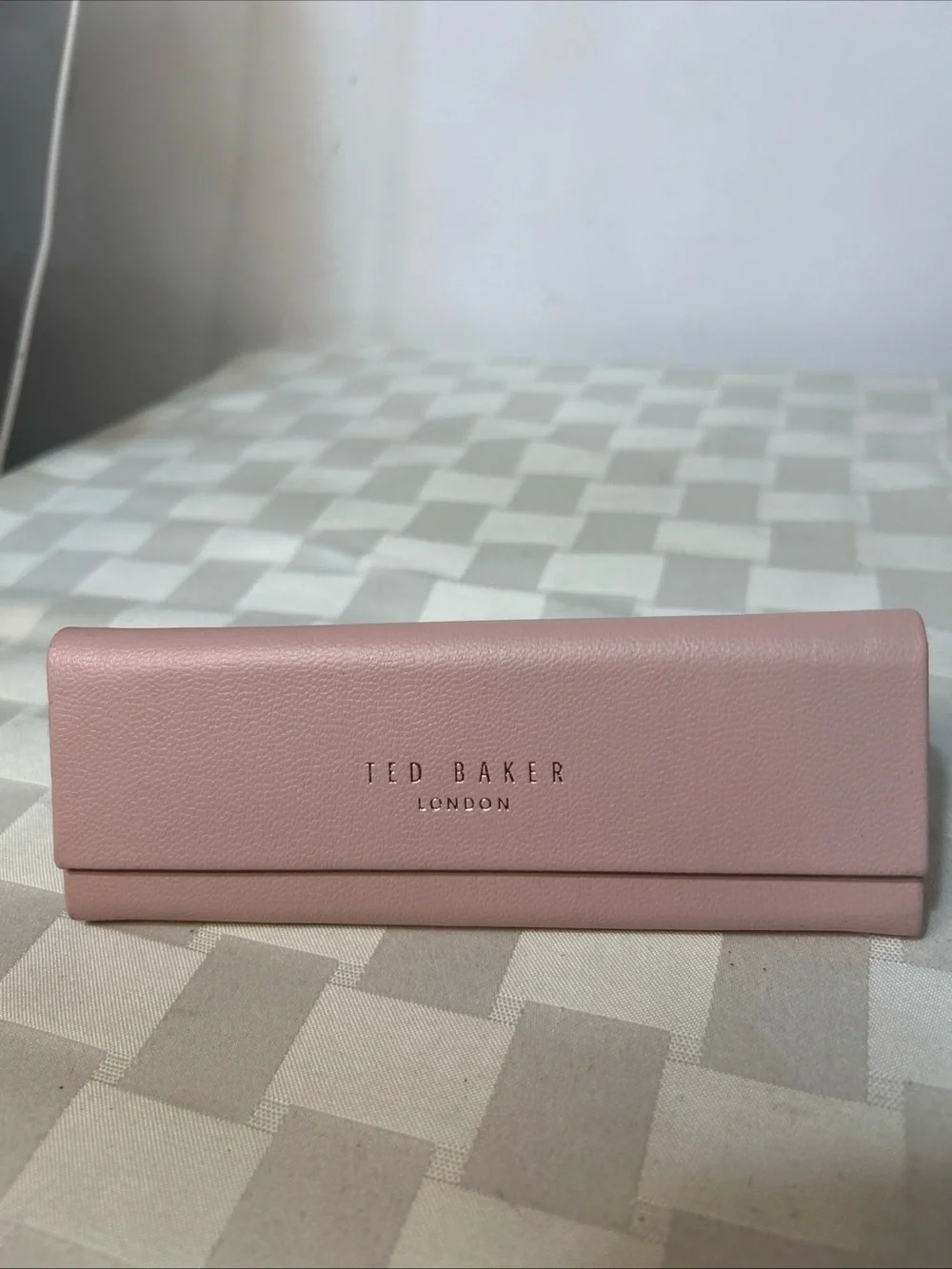 Ted Baker Pale Pink Leather Glasses Case